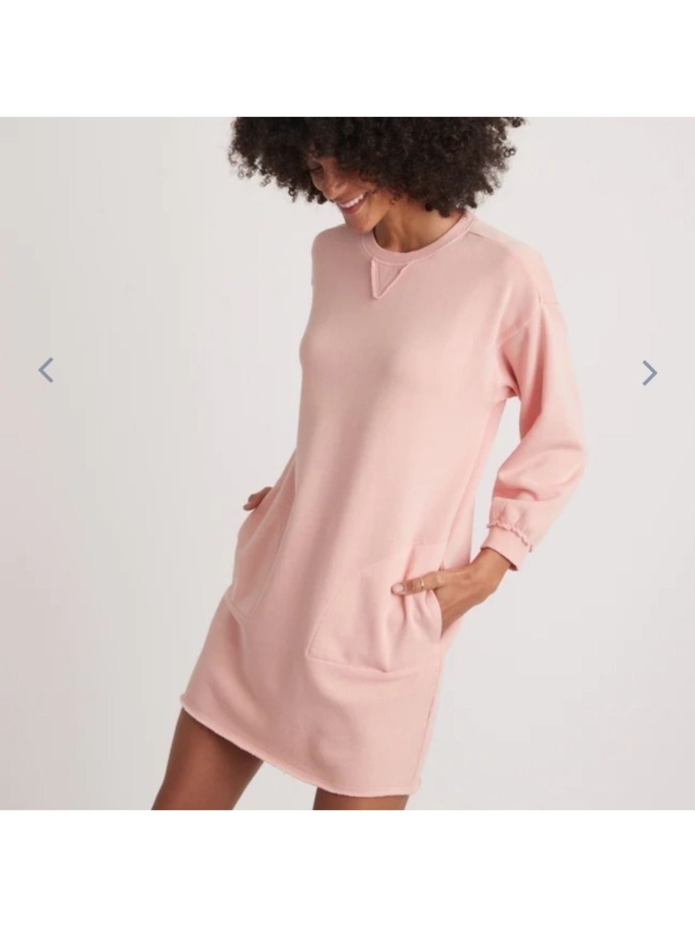 Marine Layer Seashell Pink Sweatshirt Dress